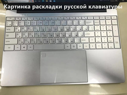 Fingerprint Unlock Intel Laptop 15.6 Inch Windows 10 11 Pro IPS Portable Laptop 12G RAM 128GB/256GB/512GB/1TB SSD HDMI Notebook