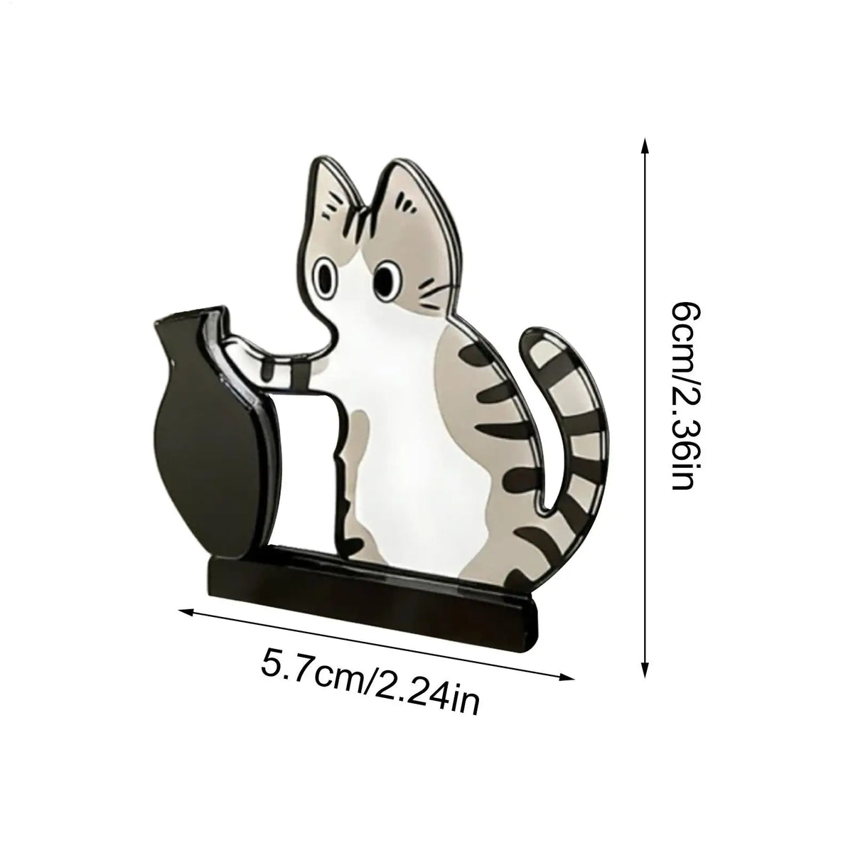 Cat Whisker Memorial Keepsake Acrylic Cute Wide Opening Cat Whisker Keepsake Vases for Refrigerators Washing Machines Bedroom