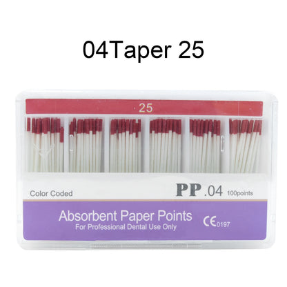 WELLCK 1 Box Dental Absorbent Paper Points Sterile Mixed Sizes 02 04 06 Taper 15-40# For Dentist Use Dentistry Materials