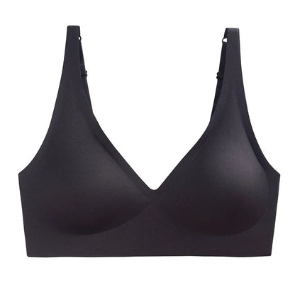 Push-Up Seamless Bras For Women Non-wire Brassiere V-neck Bralette Removable Pads Sports No Trace Underwear Sexy Lingerie S-3XL