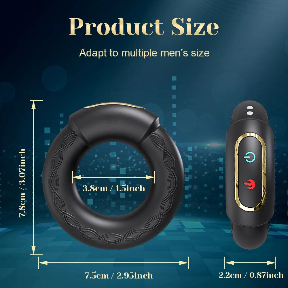 APP Bluetooth Vibrator for Men Cock Ring Penis Vibrating Penis Delay Trainer Cock Ring Glans Massager Male Sex Toys for Adult 18