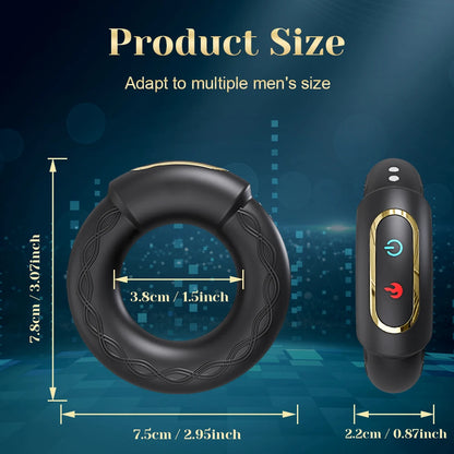 APP Bluetooth Vibrator for Men Cock Ring Penis Vibrating Penis Delay Trainer Cock Ring Glans Massager Male Sex Toys for Adult 18