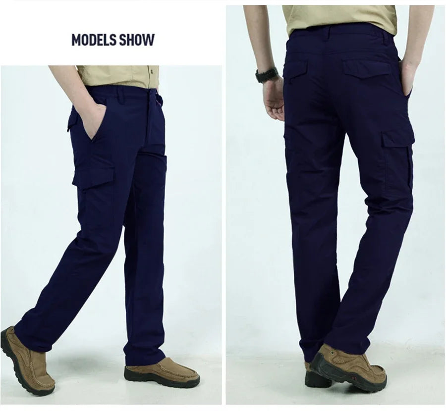 2026 Outdoor Waterproof Tactical Cargo Pants Men Breathable Summer Casual Army Military Long Trousers Male Quick Dry Cargo Pants