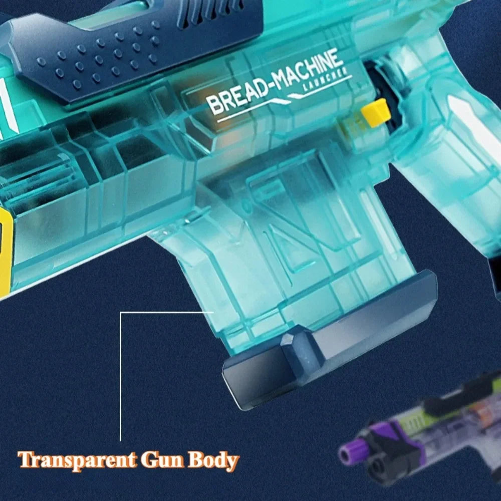 Manual Pull Loading Soft Bullet Toy Gun for Outdoor Shooting Battle Foam Dart Launcher with 2Pcs Magazine Christmas Gifts