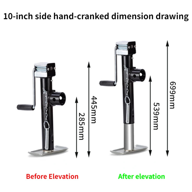 5000lbs 10inch Top Swivel Weld-on Trailer Jack Camper RV Parts Caravan Accessories Stands Support Legs Corner Steady Boat Jack