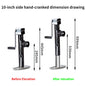 5000lbs 10inch Top Swivel Weld-on Trailer Jack Camper RV Parts Caravan Accessories Stands Support Legs Corner Steady Boat Jack