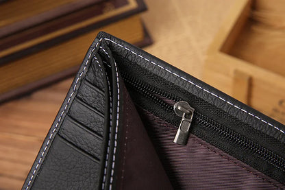 100% Genuine Leather Men Wallets Premium Product Real Cowhide Wallets for Man Short Black Walet Portefeuille Homme