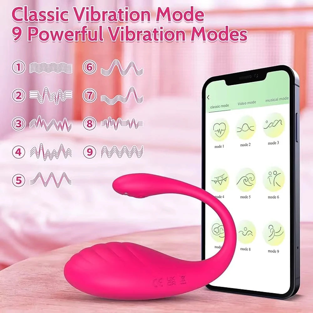9 Speed APP Controlled Vaginal Vibrators G Spot Anal Vibrating Egg Massager Wearable Stimulator Adult Sex Toys for Women Couple