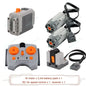 MOC Power Functions M/L/XL Motor Battery Box IR Remote Receiver for RC Car Robot Model Building Blocks Technical Modified Parts