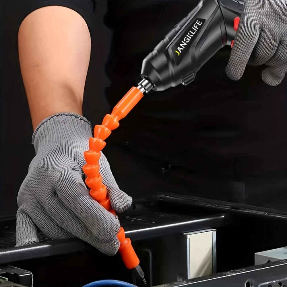 JANGKLIFE Electric Screwdriver Battery Rechargeable Cordless Screwdriver Powerful Impact Wireless Screwdriver Drill