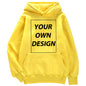 Customized DIY Print Men Woman Autumn Winter Hoodies Casual Classic Pullovers Simple Comfy Streetwear Soft Warm Sports Clothing