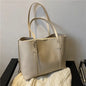 Large Capacity Women's Bag, New Soft Leather Tote Bag, Casual and Versatile Single Shoulder Bags for Woman Korean Style Handbags