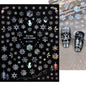 1sheet 3D White Snowflakes Nail Stickers for Christmas Winter Snow Flower Self-adhesive Nail Art Decals DIY Manicure Decorations
