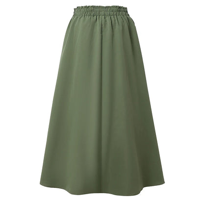 ZANZEA Oversized Long Skirts Women High Waist Print Patchwork Maxi Bottoms Casual Loose Elastic Waist Fashion Jupes Faldas Saia