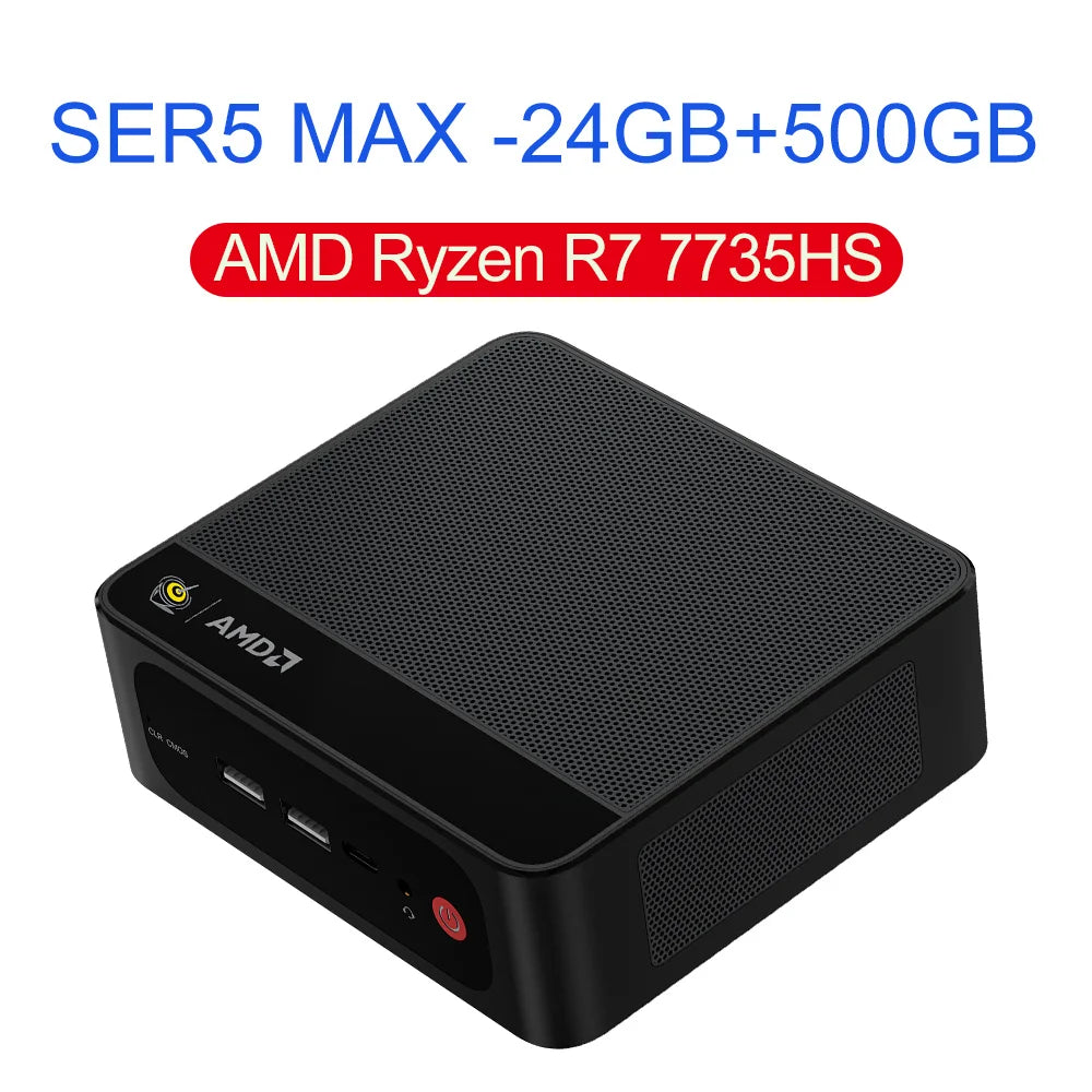 Beelink SER5 Max AMD Ryzen7 7735HS SER3 R3 3200U R5 5500U 5625U DDR4 16G RAM 500G Mini PC Support WiFi6 Type-C Desktop Computer
