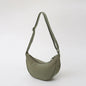 Nylon fabric zipper crossbody bag for men and women, crescent-shaped dumpling bag under the armpits, large capacity