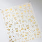 Gold Silver Metal Nail Stickers Dark Retro High-end Cross Nail Art Accessories Sticker Back Blue Nails 3D Decorations Decals DIY