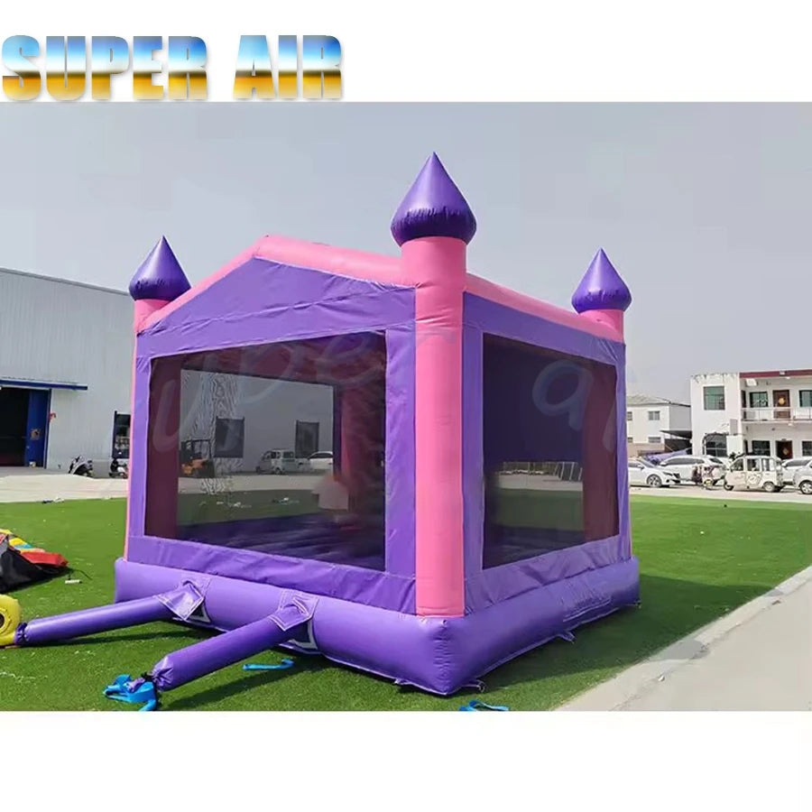 Kids outdoor inflatable jumping castle purple inflatable bounce house foe sale