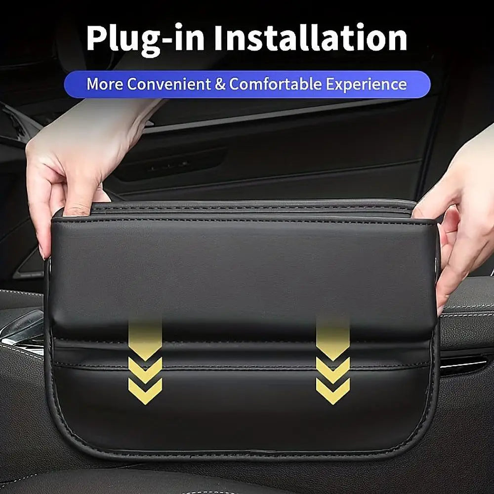 Universal Car Seat Gap Organizer PU Leather Console Side Pocket Auto Crevice Filler Storage Box Interior Accessory