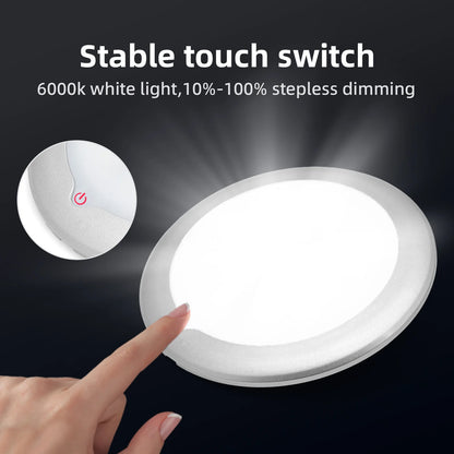 12V RV Roof Ceiling Cabin Light IP67 Touch Dimming Caravan Marine Interior Lamp Car Camping Trailer LED Lights Auto Accessories