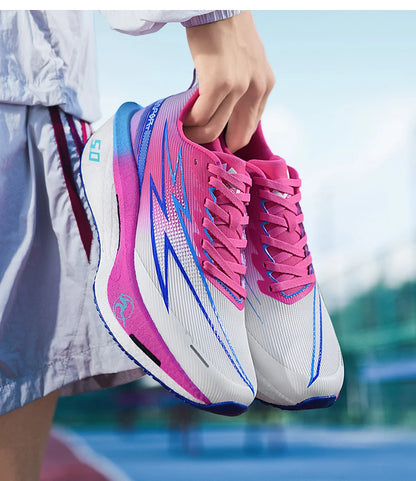 Running Shoes Men Sports Carbon Board Speciality Marathon Breathable Lightweight Women's Comfortable Athletic Nonskid Sneakers