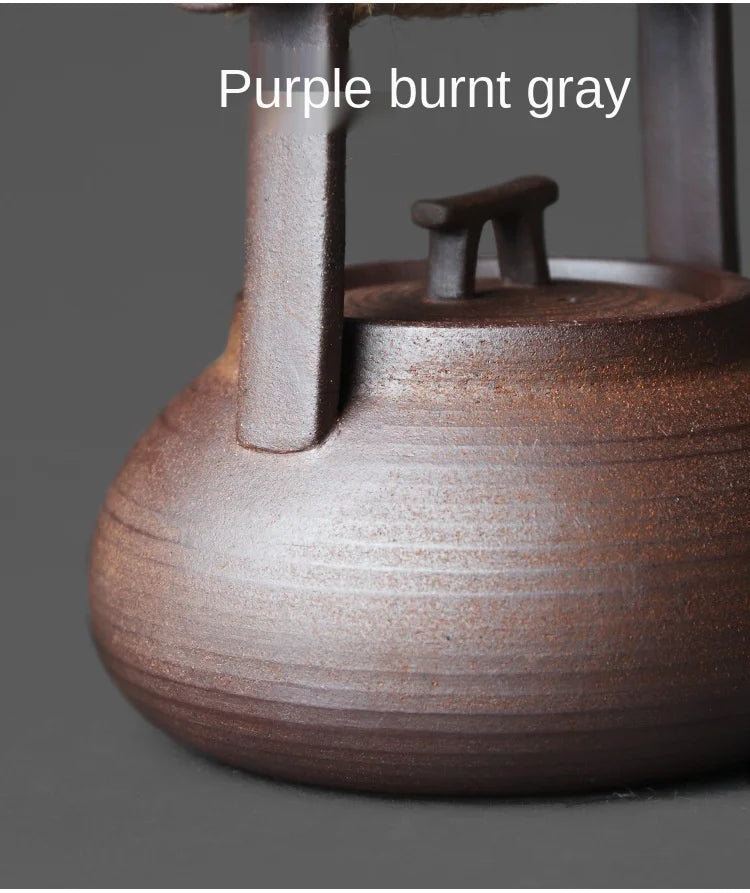 Japanese Style Teapot Handmade Retro Coarse Pottery Stoneware Kungfu Tea Ceremony Portable Tea Maker Ceramic Teapot Teaset