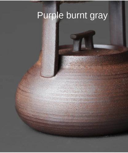Japanese Style Teapot Handmade Retro Coarse Pottery Stoneware Kungfu Tea Ceremony Portable Tea Maker Ceramic Teapot Teaset