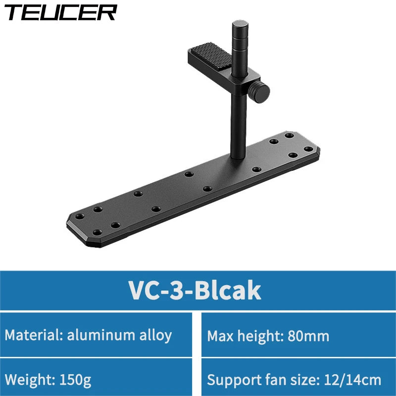 TEUCER VC-3 Dual Pillar Graphics Video Card Bracket PC Case DIY Accessories Aluminum Alloy GPU Support Bracket For 12/14cm Fan