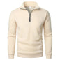 Spring and Autumn new casual half zipper stand up collar hoodie trend simple and loose oversized fleece men's hoodie