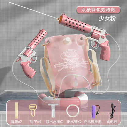 Backpack Electric water gun,Full-Automatic Shooting Water Gun Toys for male Summer Outdoor Beach High-capacity Guns Game Gifts
