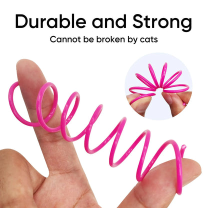 20/40/60pcs Interactive Cat Toys Set, Durable Plastic Spring Coils for Cats And Puppies,Fun Accessory for Pet Play And Exercise