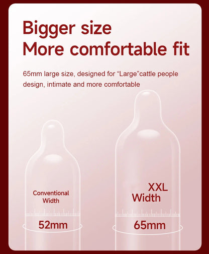 Extra Large Size 65mm Condoms Adults Toys For Men 10pcs XXL G-Spot Penis Sleeve Super Ultra Thin Smooth Condones Sex Products