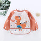 Waterproof Full Sleeve Baby Bibs Children Apron Long Sleeve Feeding Smock Kids Eating Breastplate Infant Scarf Clothing