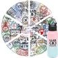 60pcs Vintage Passport Stamps Transparent Stickers Travel Decals For Phone Notebook Luggage Skateboard Guitar DIY Sticker Toy