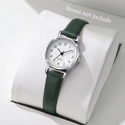 Fashion Small Dial Women Watches Simple Leather Band Analog Quartz Wristwatch for Ladies Clock Reloj Mujer（Without Box）
