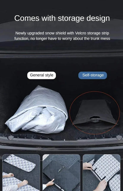 All-Weather Magnetic Windscreen Cover - Waterproof Snow/Frost/Ice Protector & Sun Shade, 5 Magnets + Door Flaps, Universal Fit