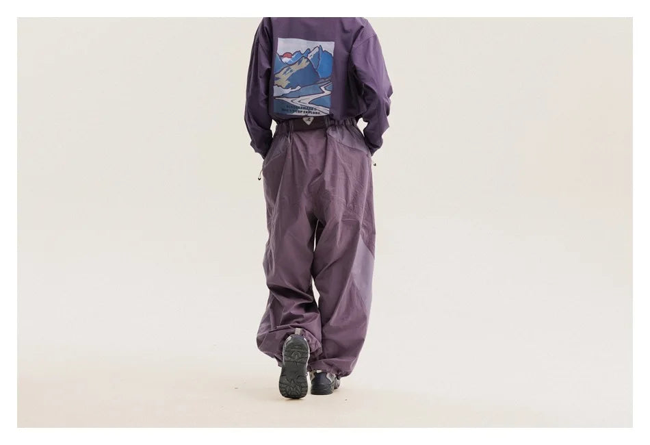 Men Women Splice Fashion Outdoor Loose Casual Lightweight Quick Dry Sports Cargo Baggy Pants Track Trouser Jogger Sweatpants