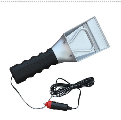 12V Winter Electric Heater Car Ice Scraper Windshield Glass Snow Shovel Removal Defrost Cleaning Tool Heat Snow Scraper