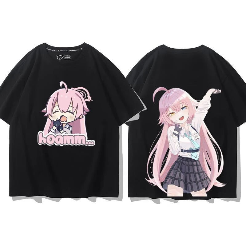 Takanashi Hoshino Game Blue Archive Cosplay T-shirts 3D Print Anime Cartoon Tees Summer Men Women Harajuku Y2k Short Sleeve Tops