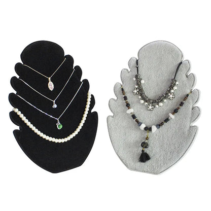 High-grade Velvet Necklace Display Stand Jewelry Showing Board Pendant Organizer for Jewellry Store Display Stand