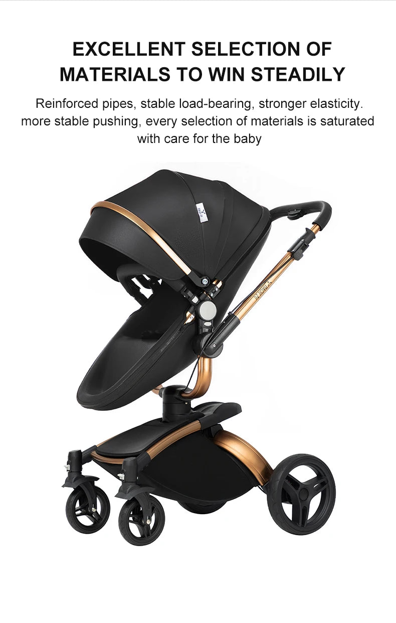 Baby pram Lightweight stroller Baby carriage PU 3in1 stroller Baby stroller 3-in-1 Baby carriage strollers for baby light carts
