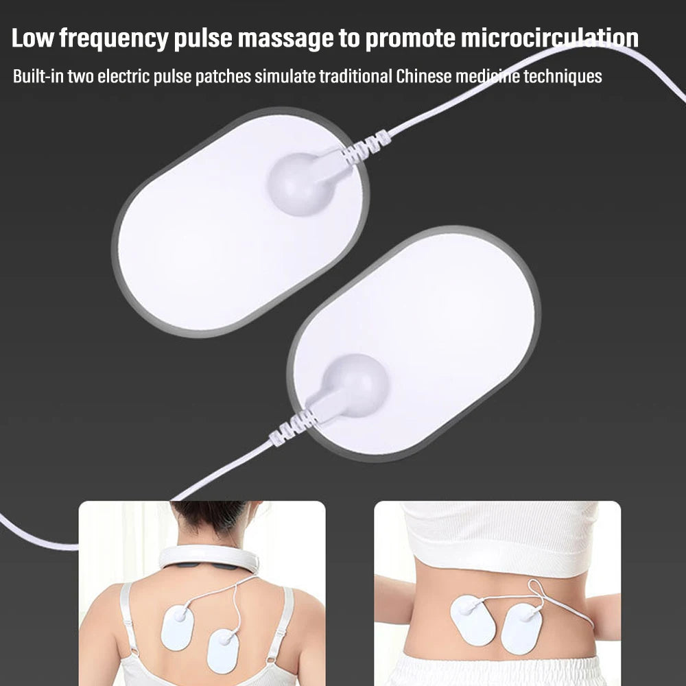 Ems Electric Neck Massager 6-Mode 9-Speed Massager Muscle Relaxation Battery Neck Massager Tool Relax Cervical Relief Pain