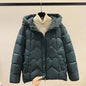 2025 New Style Korean Fashion Winter Jacket Short Down Bread Service Woman Snow Wear Puffer Coats Loose Warm Parkas Hooded Outwe