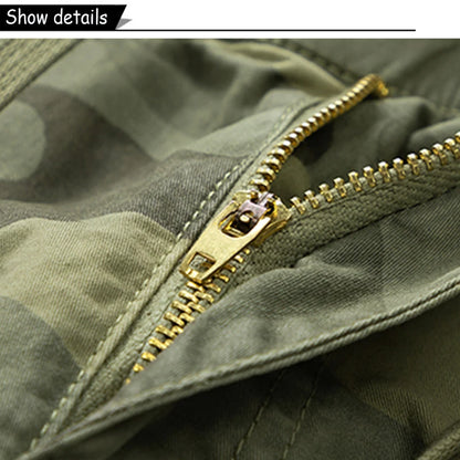 New Men Summer Outdoor Leisure Camouflage Comfortable Shorts Men Elastic Waist Loose Straight High-Quality Design Shorts Male