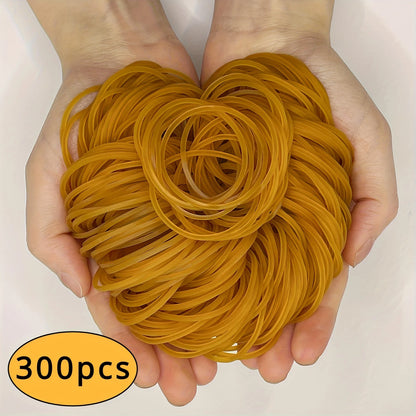 High Elasticity Yellow Rubber Bands Set - 100/300/666 Pieces 38mm Diameter Durable Natural Rubber Suitable for Various Uses