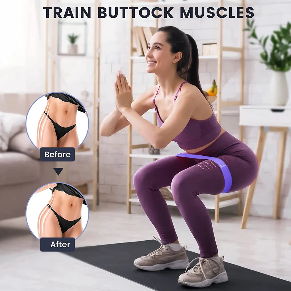 5Pcs Resistance Band Set for Men and Women 5 Elastic Bands with Different Resistance Levels for Long Workouts In The Home & Gym