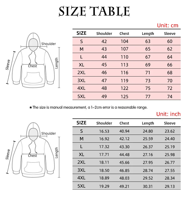 Dark  Red Skull Tattoo 3D All Over Printed Men's Hoodie & Sweatshirt Spring and  Autumn Unisex  Hoodies Casual Sportswear