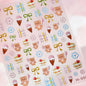 Colorful 5D Happy Birthday Nail Art Sticker Cake Candle Numbers Musical Note Cute Bear Stars Cherry Self Adhesive Manicure Decal