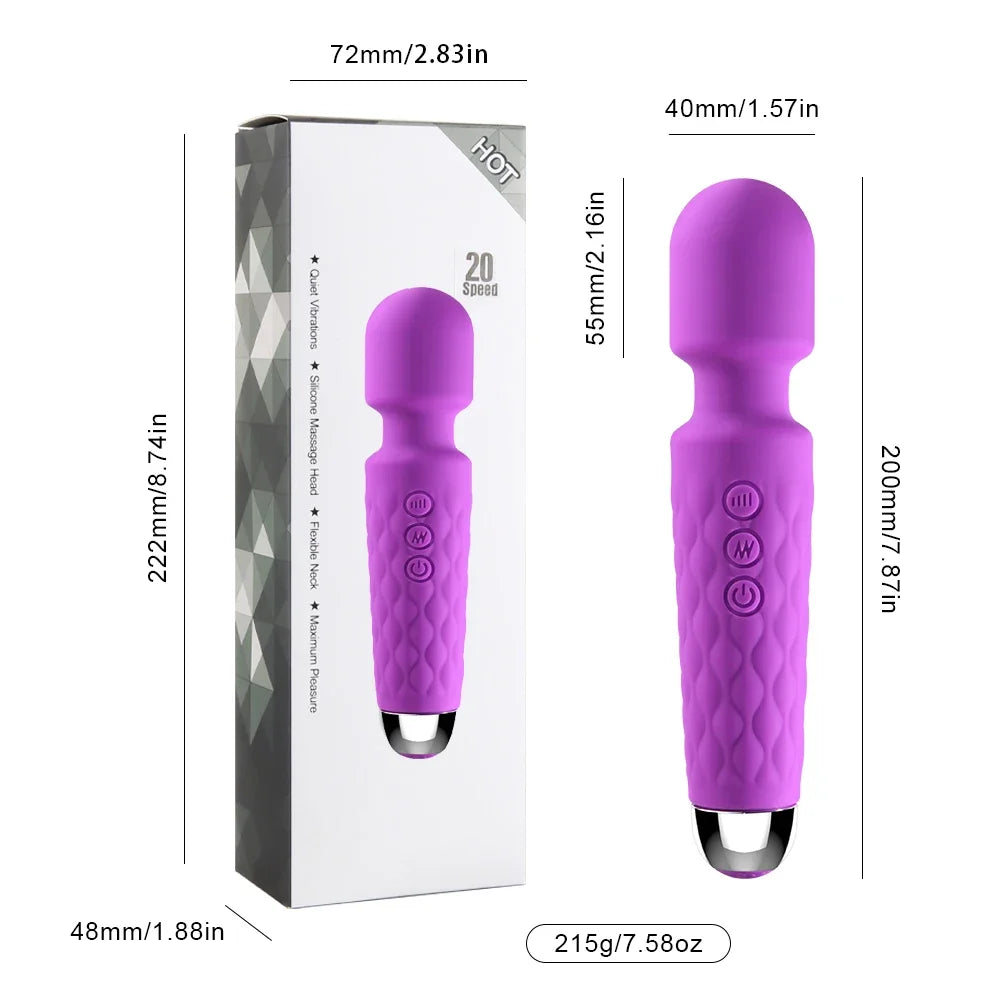 Wireless Dildos AV Vibrator Magic Wand for Women Clitoris Stimulator G Spot Massager Vibrator Female Masturbator Adult Sex Toys