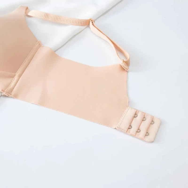 3Pcs/Set Seamless Bras For Women Non-wire Push-Up Bra Glossy Deep V Underwear Fixed 3/4 Cup Comfort Daily Wear Lingerie S-XXL